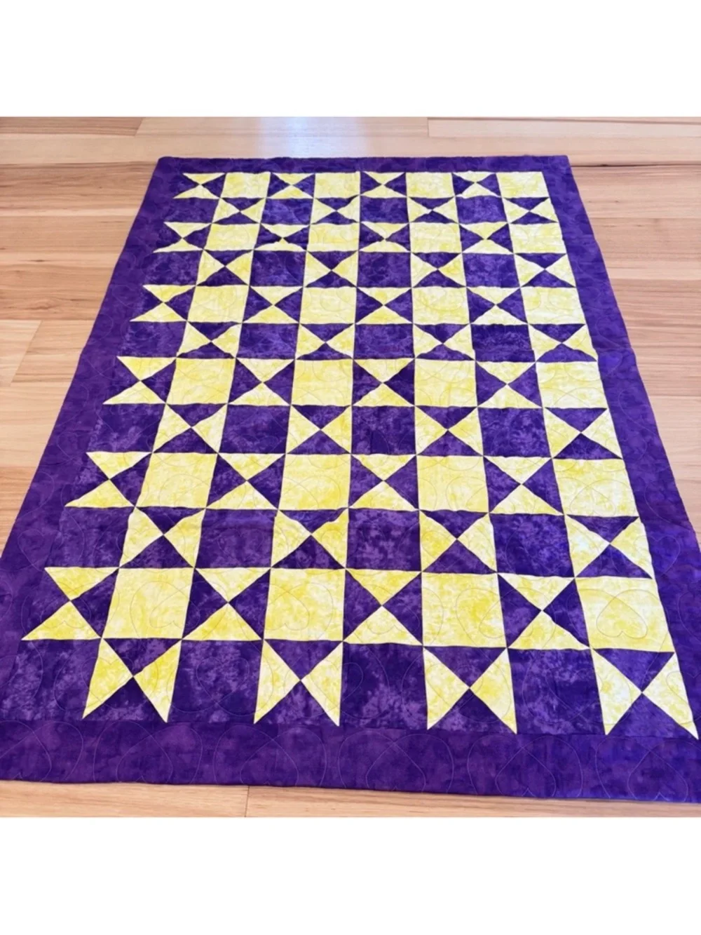 Patchwork Quilt Minnesota Vikings Football Colors